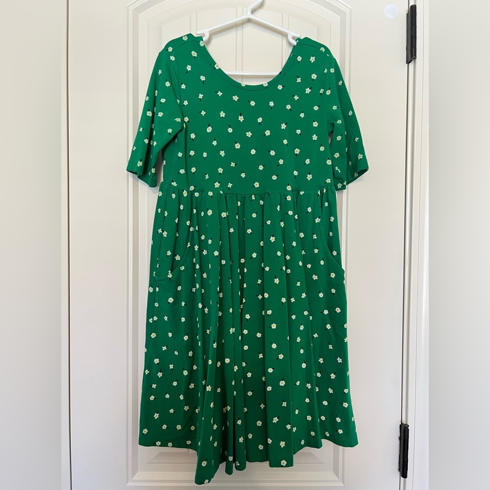 Green knit dress